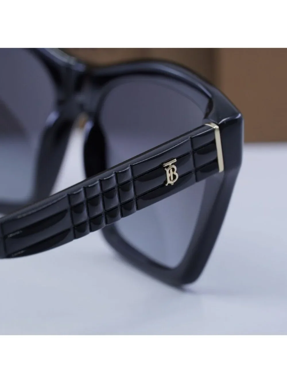 Burberry BE4391 30018G Square Sunglasses - Black/ Grey Gradient